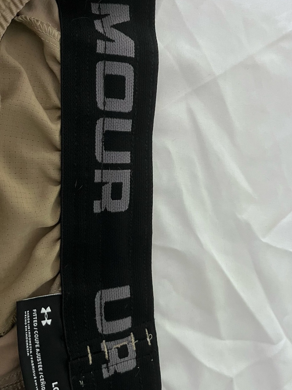 Under Armor Men's Performance Jogger Pants Khaki Elastic-Waist Zip Pockets - Picture 9 of 11